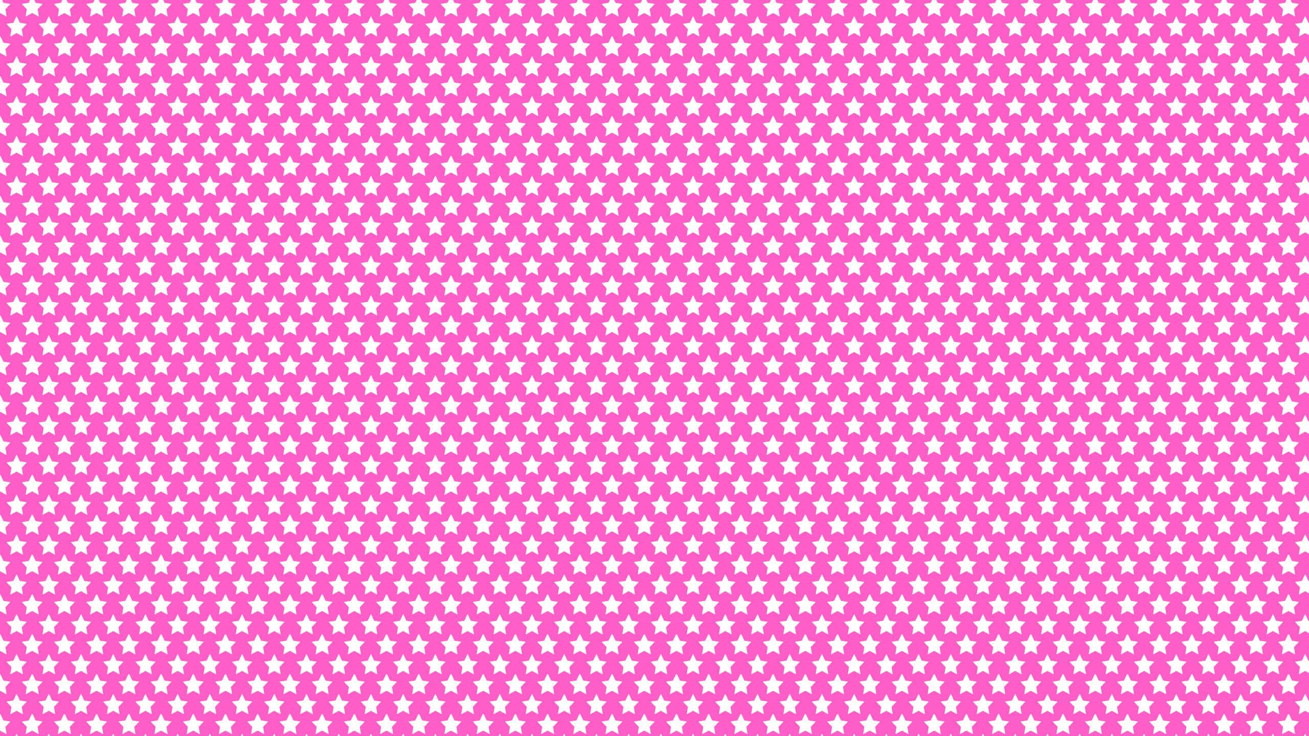 Pink Stars 桌布 壁紙 — 充滿白色星星重複圖案的鮮豔粉紅色背景，營造出俏皮歡樂的桌布設計。