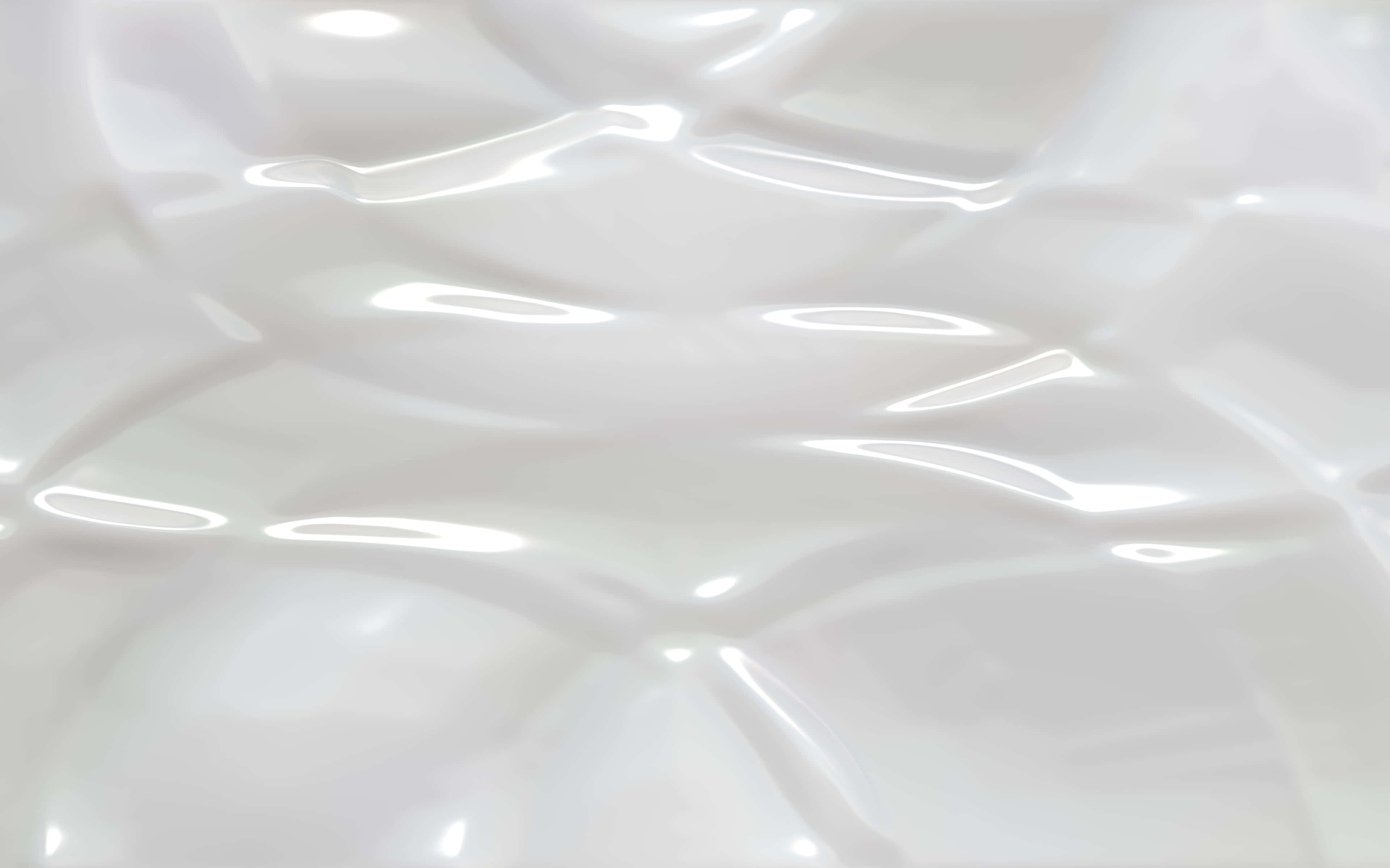 Plastic Texture 桌布 壁紙 — 光滑的白色光澤表面，帶有柔和起伏的波浪和反射光線的明亮高光。