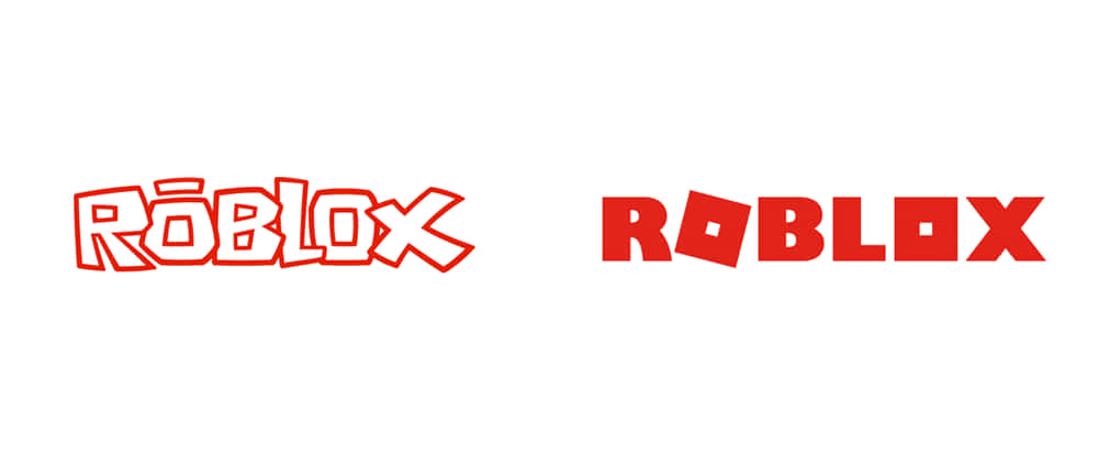 Roblox Logo 桌布 壁紙 — 兩個 Roblox 標誌並排，一個紅色外框，另一個純紅色，背景為白色。