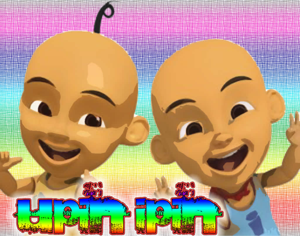 兩個卡通角色，帶有「明印」字樣 壁紙