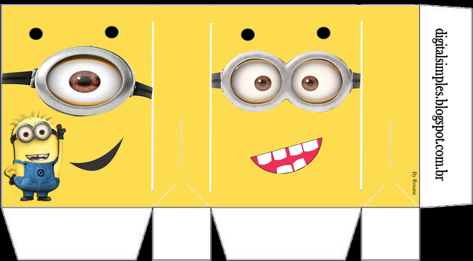 Minion 桌布 壁紙 — 兩個戴著護目鏡、笑容燦爛的黃色小小兵，在明亮的黃色背景上。