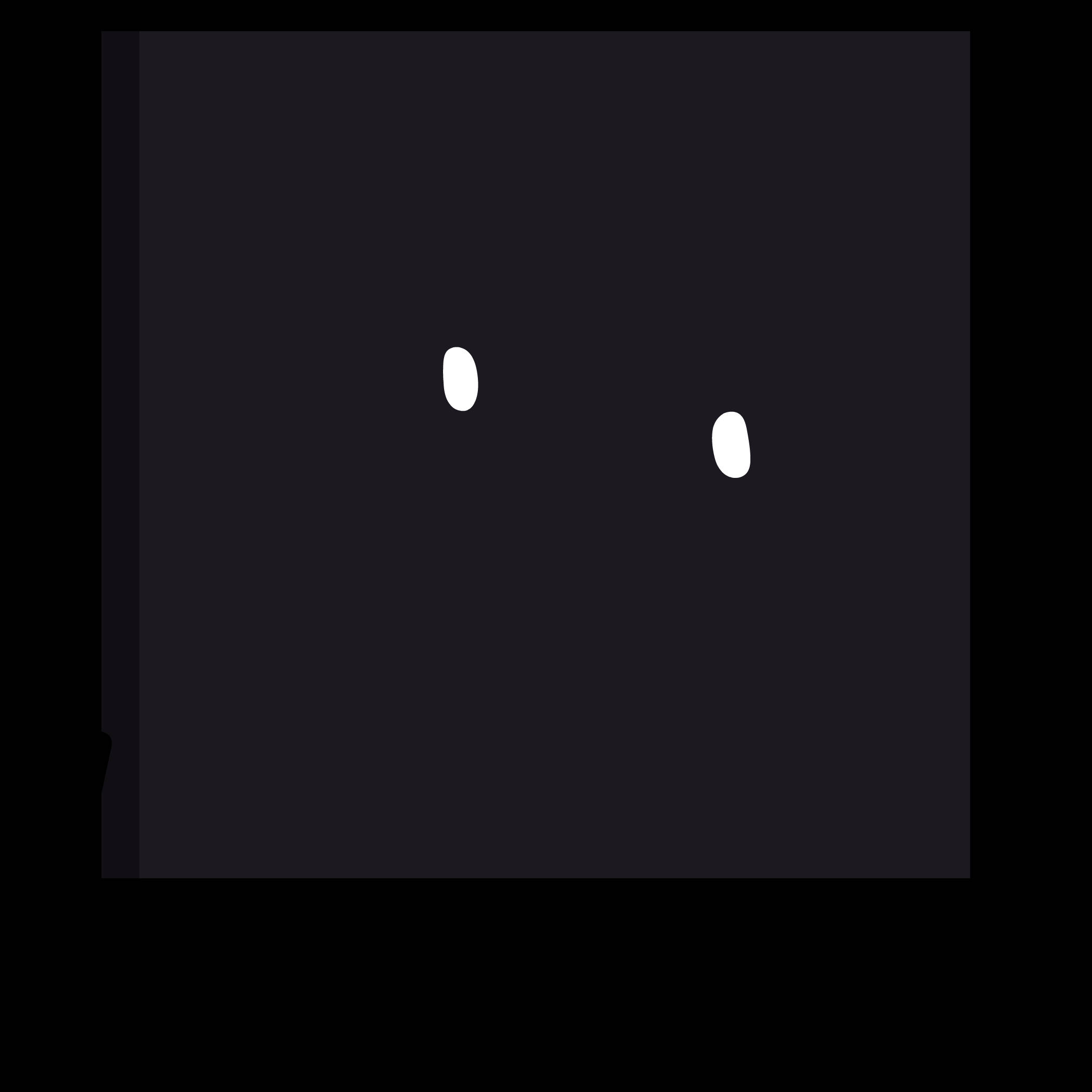 Square 桌布 壁紙 — 兩個極簡白色圓點漂浮在黑暗虛空中，背景為帶有微妙漸變的黑色。
