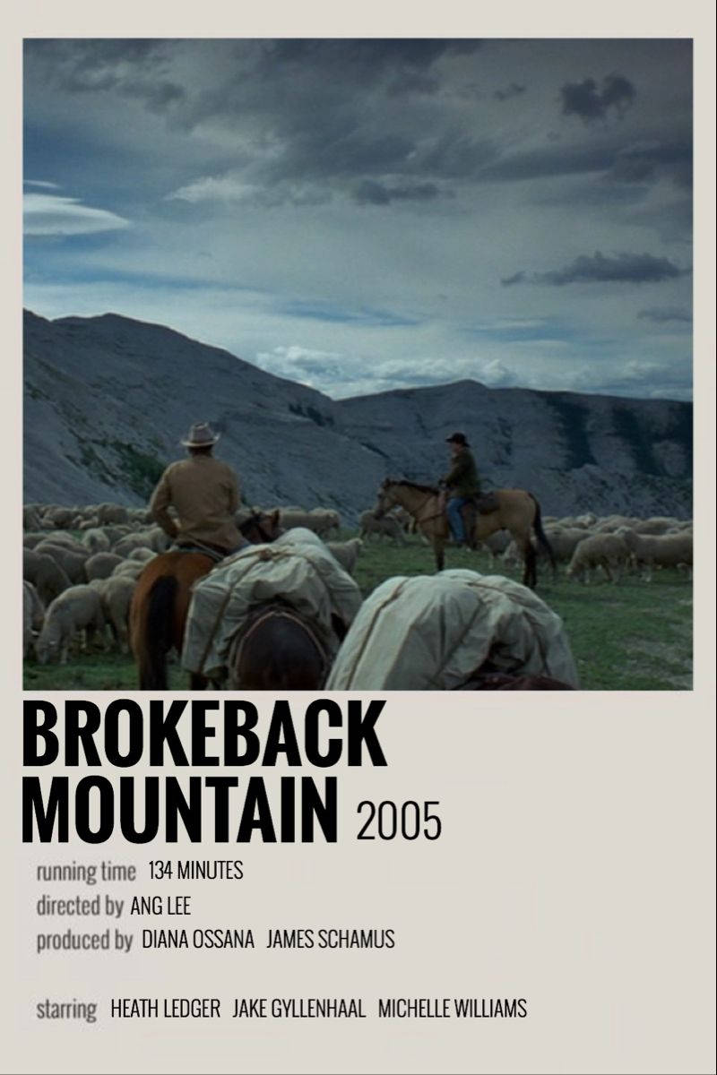 brokeback mountain 桌布 壁紙 — 兩個牛仔騎著馬，在陰天的廣闊山谷中看管一群羊。
