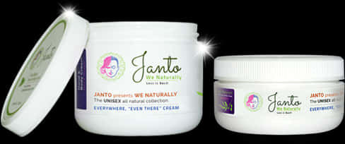 Lotion 桌布 壁紙 — 兩個白色Janto護膚罐，帶蓋，其中一個打開，在黑色背景上閃爍著火花。