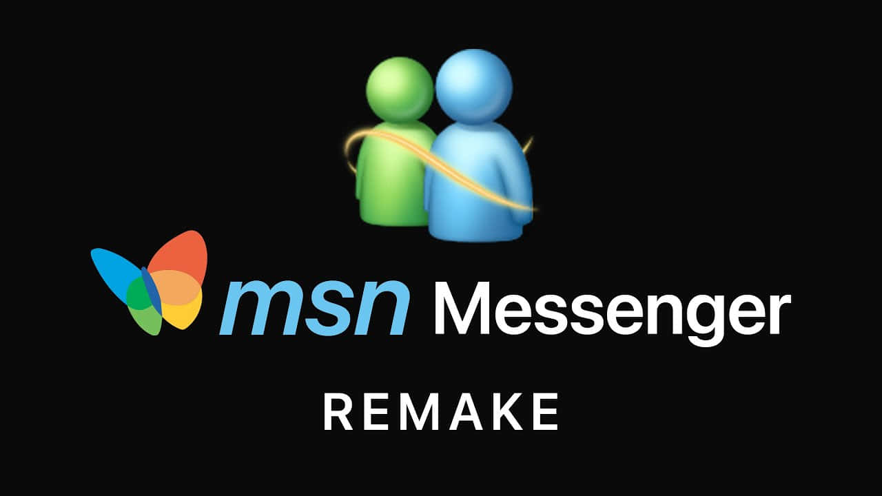 帶有兩個風格化人物和發光弧線的msn messenger重製版標誌 — 影片 GIF 壁紙
