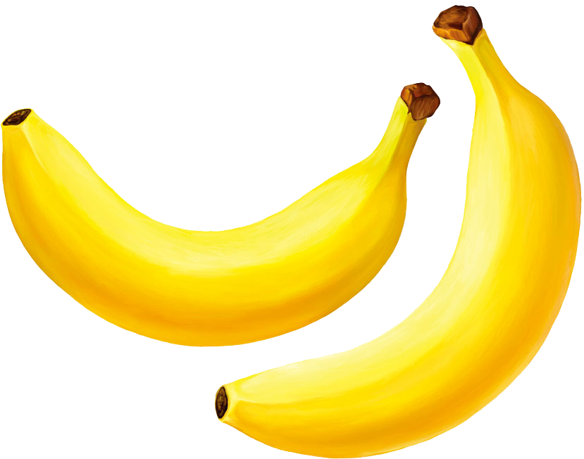 Plantain 桌布 壁紙 — 兩條成熟的黃色香蕉在純黑背景上優雅彎曲，帶有柔和的高光。