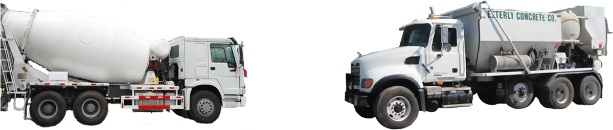 混凝土 桌布 壁紙 — 兩輛白色混凝土攪拌車面對面，中間有粗體VS文字，背景為黑色。