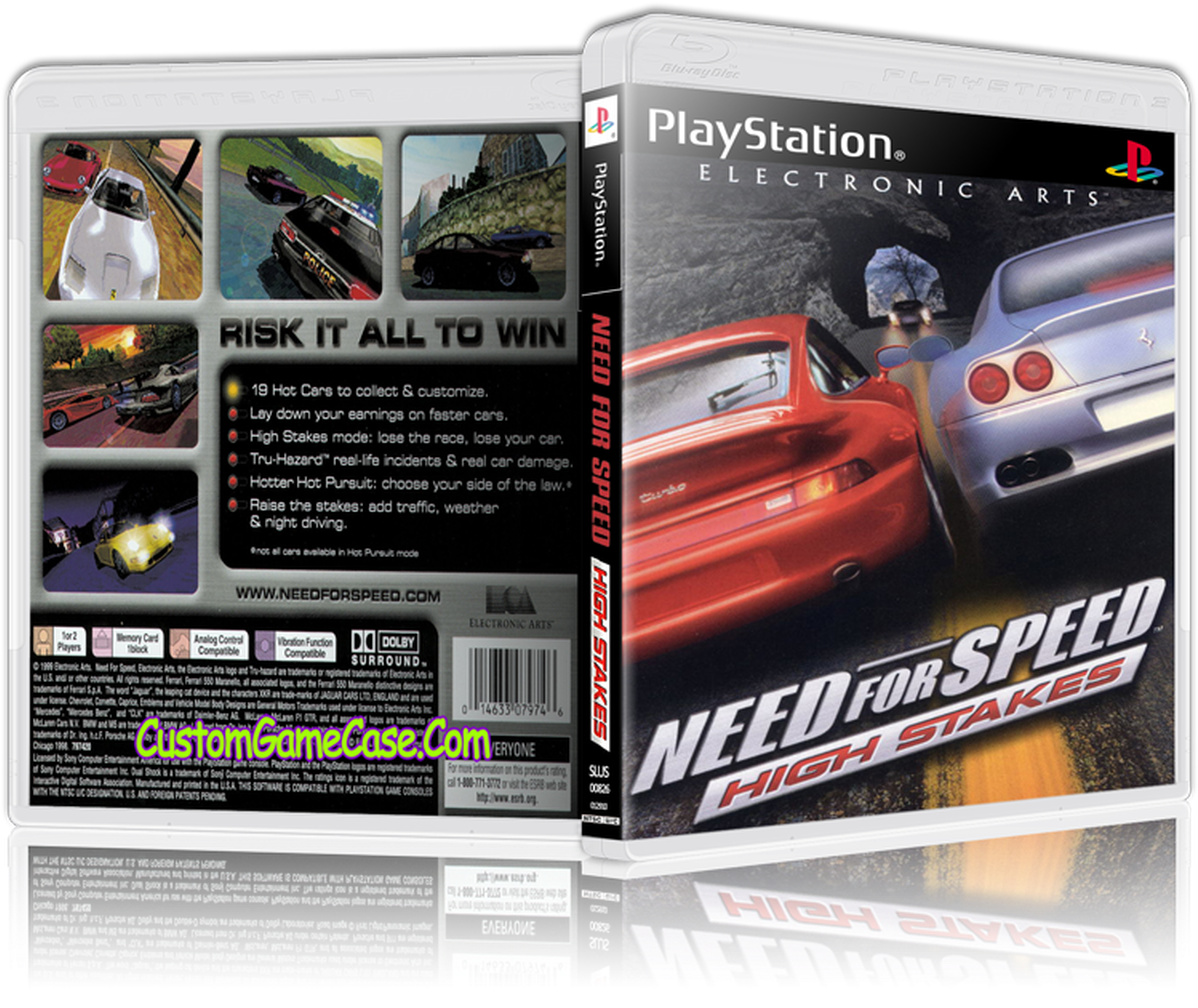 極速快感 回報 桌布 壁紙 — 兩輛賽車在PlayStation遊戲封面上的高速夜間街頭賽車中相撞。