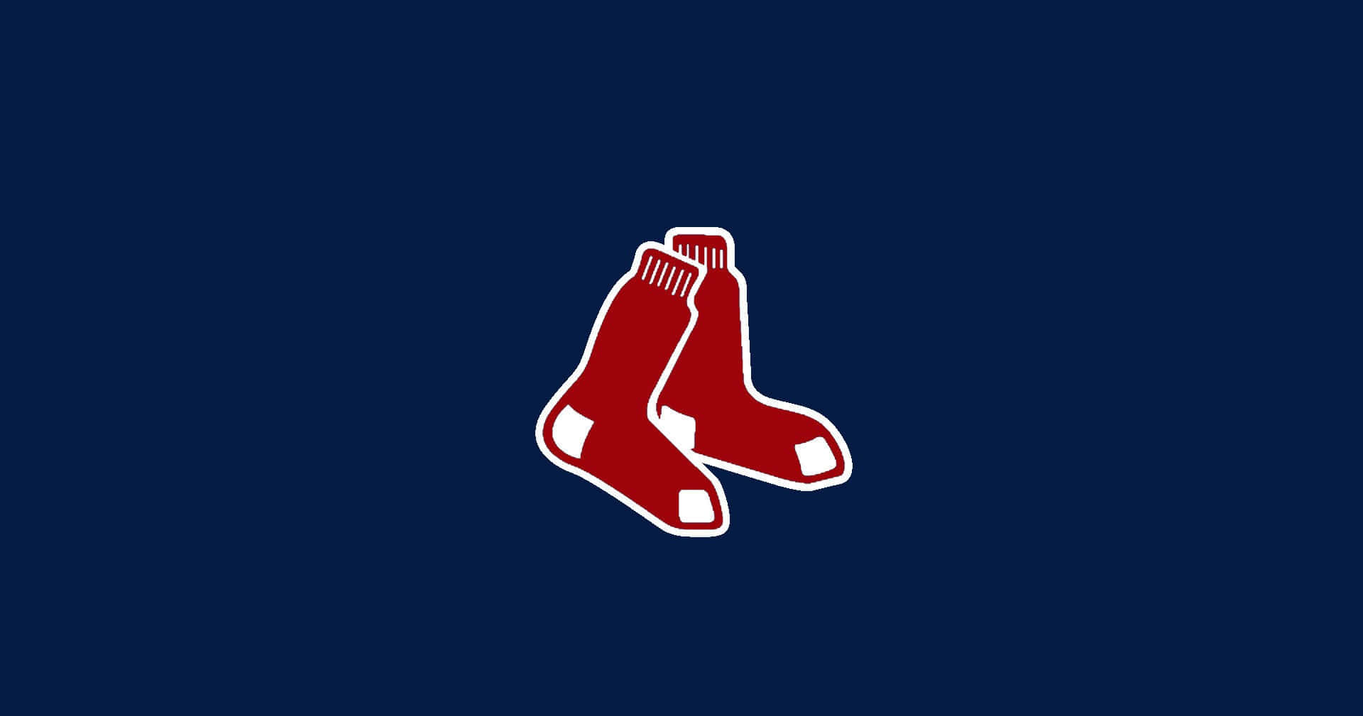MLB Teams 桌布 壁紙 — 兩隻紅色棒球襪，帶有白色飾邊和腳跟腳趾點綴，居中在純海軍藍背景上。