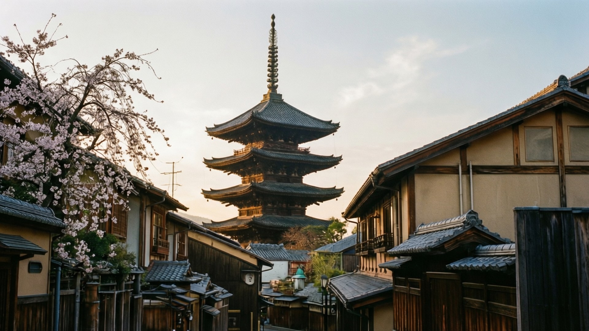 八坂塔日出 壁紙