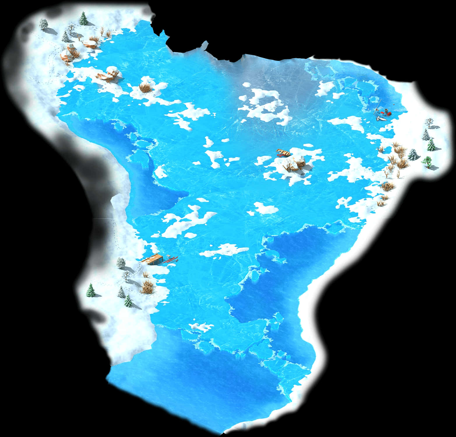 冰封冰雪覆蓋的王國地圖 壁紙