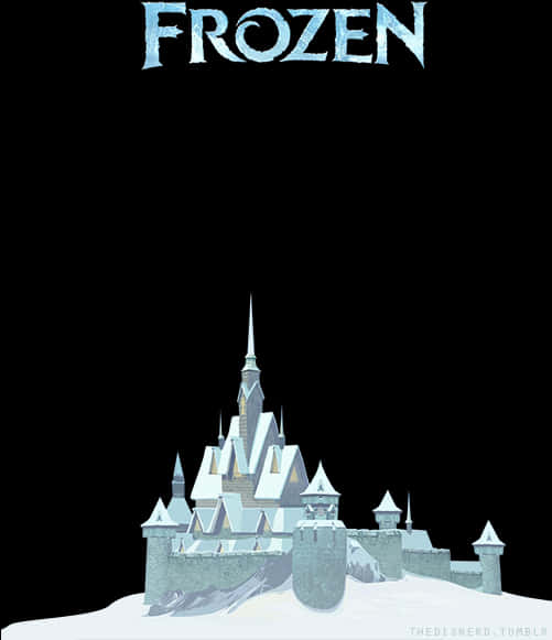 冰雪奇緣城堡剪影 壁紙