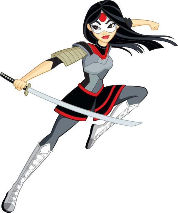 動感女武士與武士刀 壁紙