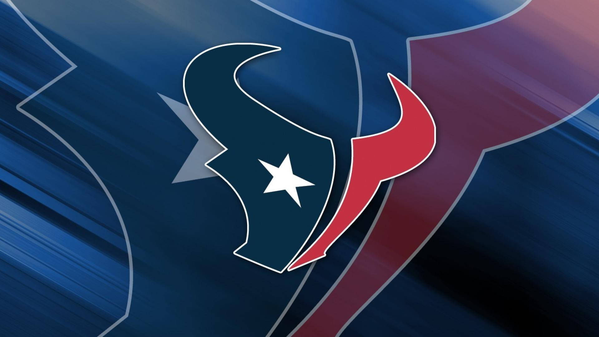 NFL Teams 桌布 壁紙 — 動態桌布，以休士頓德州人隊標誌為特色，採用大膽的藍色、紅色和白色，背景帶有動態模糊效果。