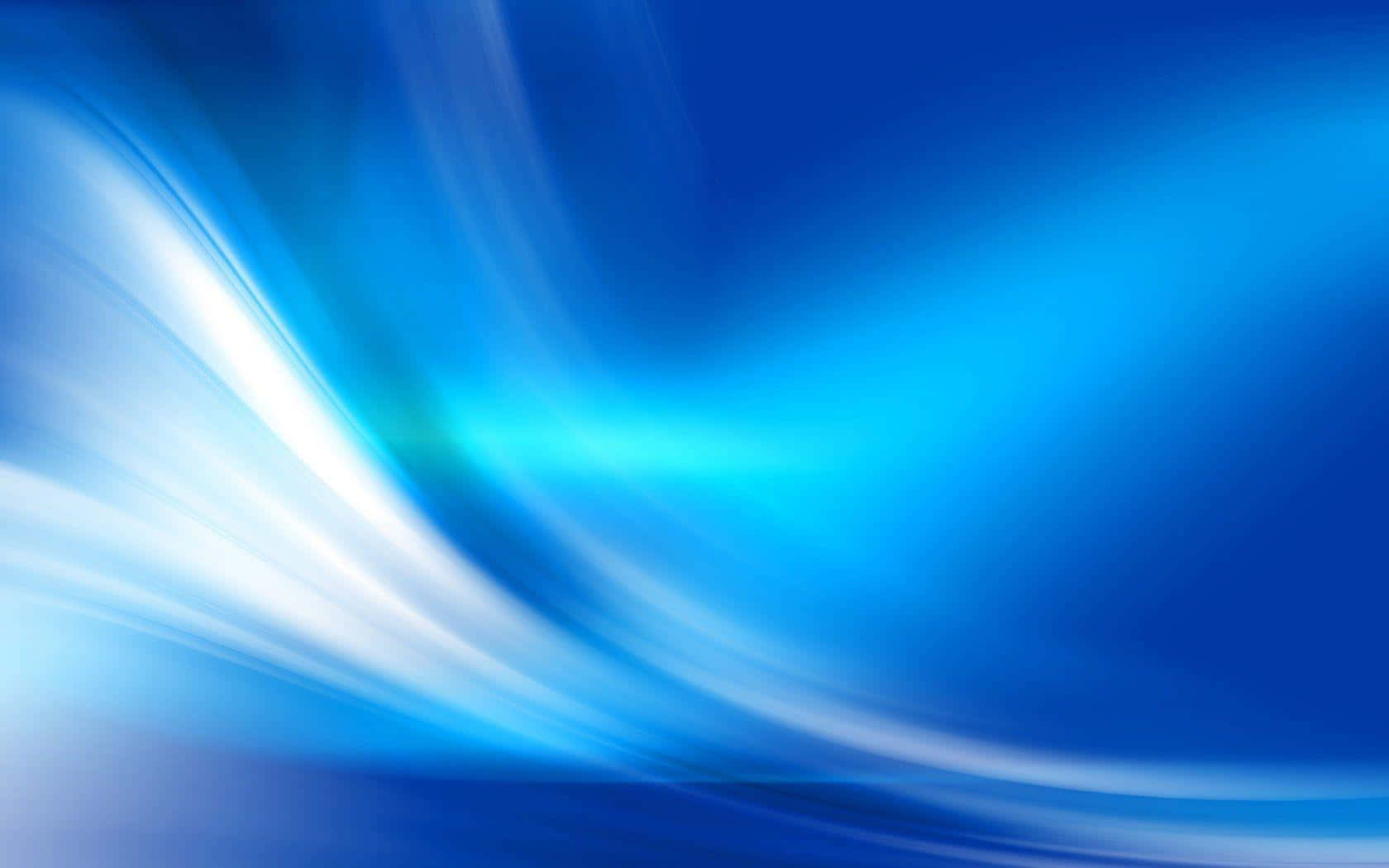 Abstract Lines 桌布 壁紙 — 動態的藍色和白色光線條在漸變背景上以平滑、抽象的波浪流動。
