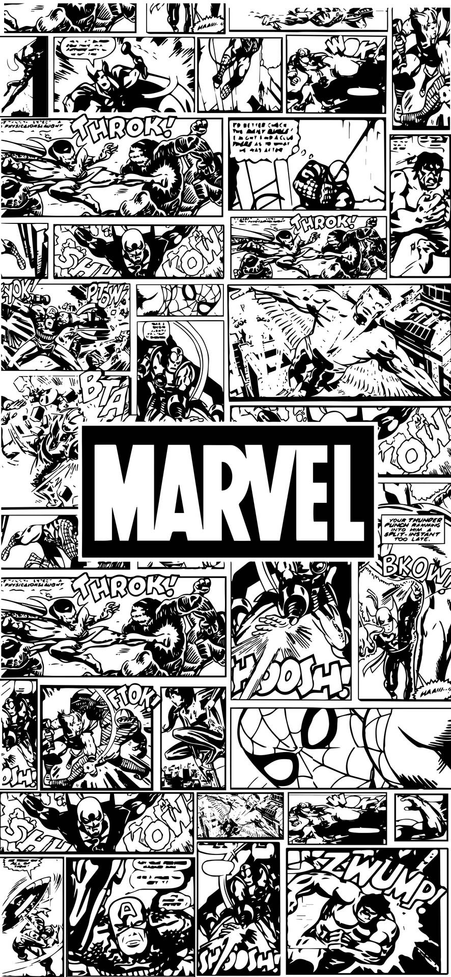 Marvel 漫畫畫面，展示超級英雄與反派在行動中。 — 漫畫動圖 壁紙