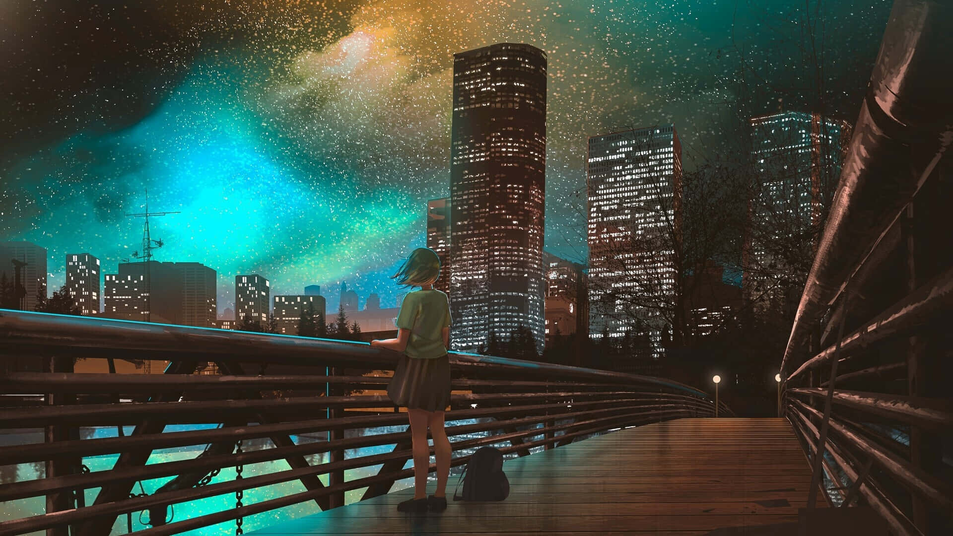 動漫城市背景