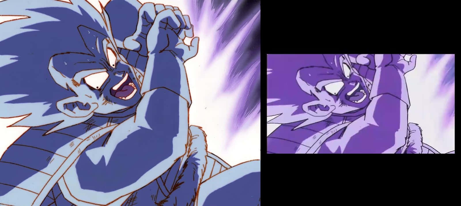 Vegeta Galick Gun 桌布 壁紙 — 動漫角色，藍色尖刺頭髮，表情兇猛，以動態姿勢釋放能量。