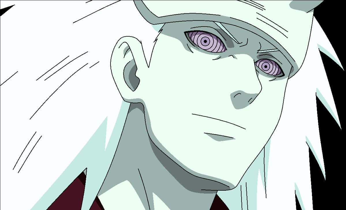 Rinnegan 桌布 壁紙 — 動漫角色特寫，白髮紫輪迴眼，展現強烈專注。