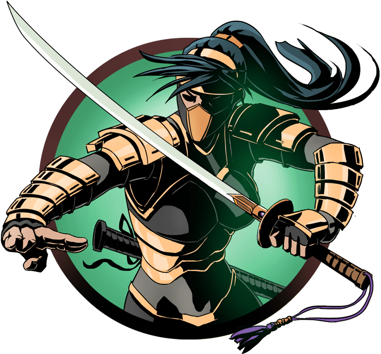 動畫忍者武士手持武士刀 壁紙