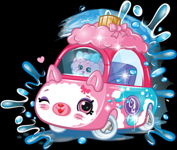 一直夢想為擁有椰子車角色配音——Shopkins可愛車隊 — 洗車 壁紙