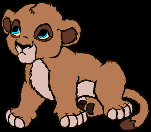 動畫獅子幼崽插圖 壁紙
