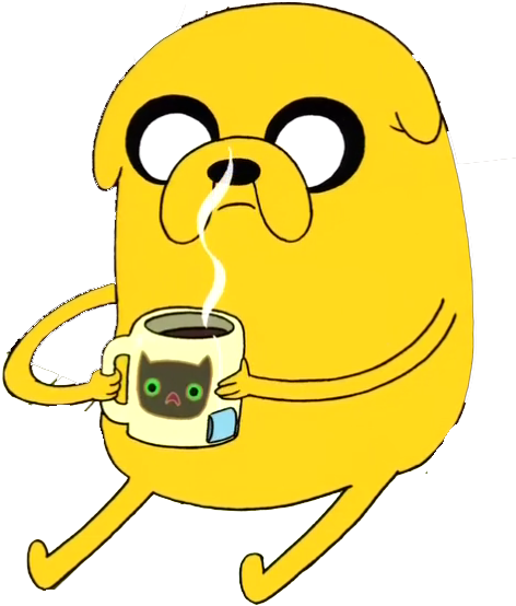 動畫角色與咖啡杯 壁紙