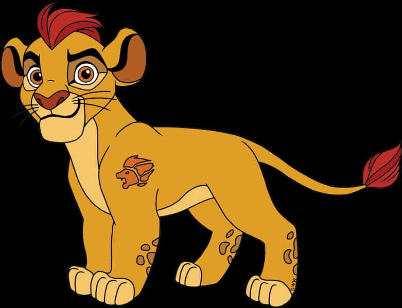 動畫風格小獅子插圖 壁紙