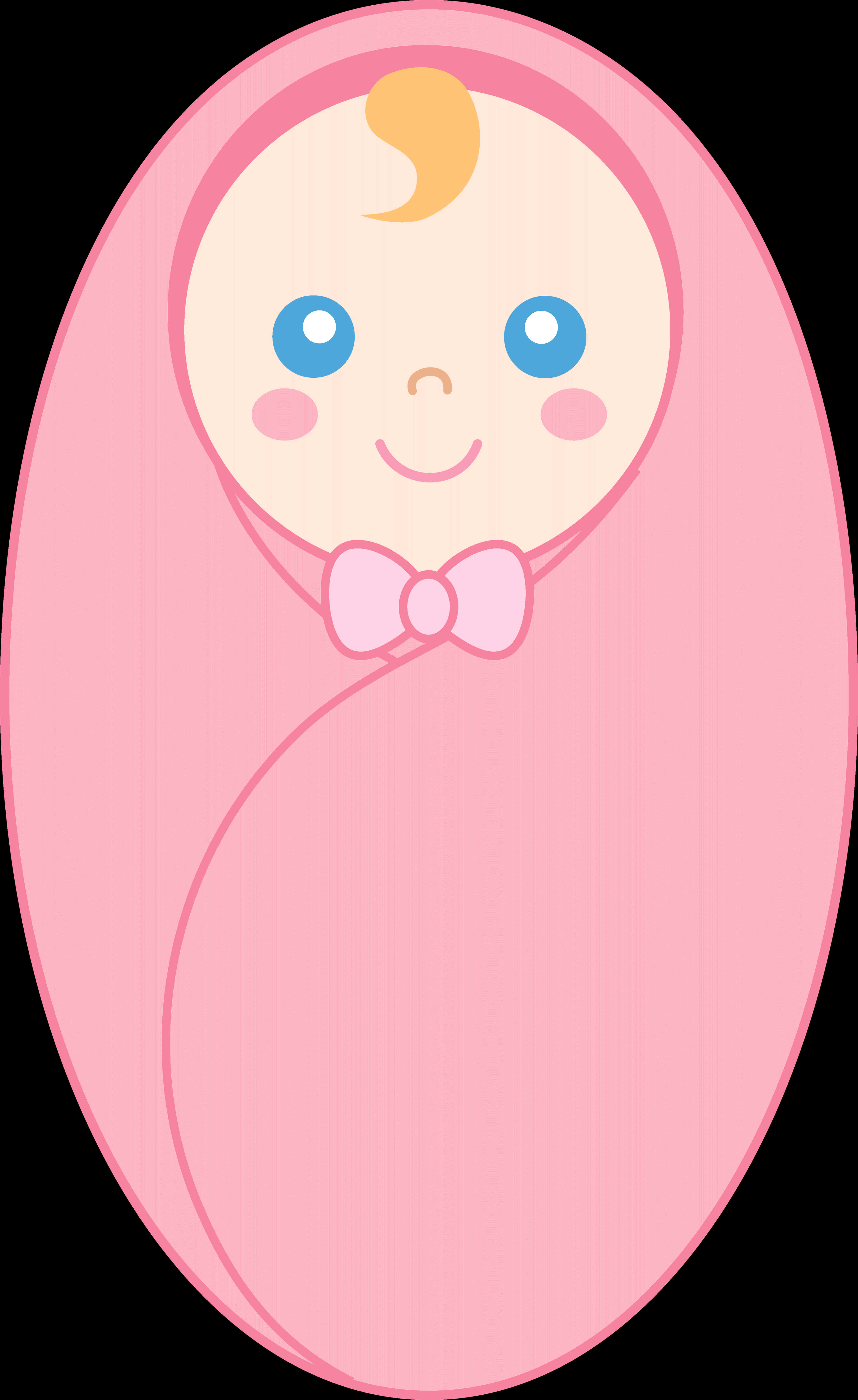包裹嬰兒卡通插圖 壁紙