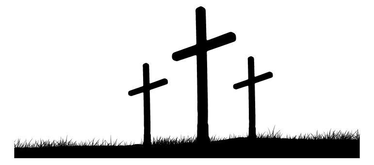十字剪影於黃昏時分 壁紙