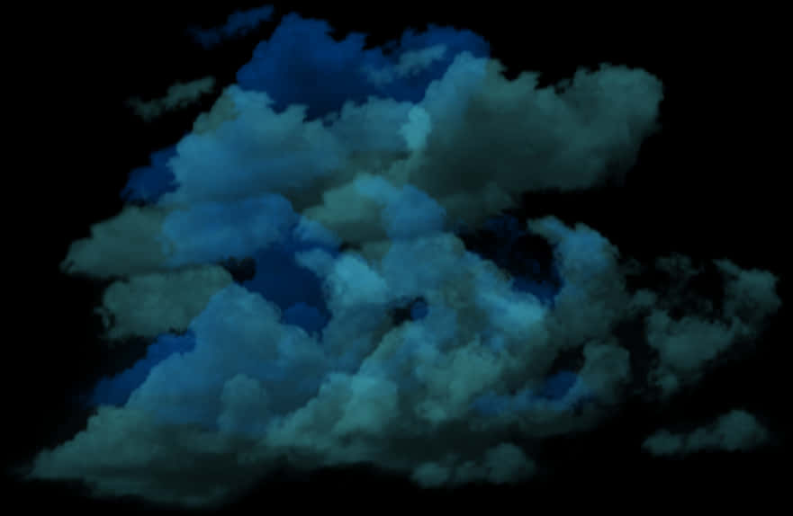 午夜藍雲 壁紙