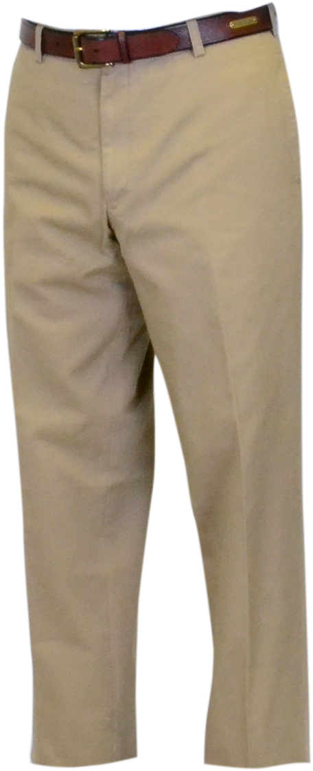 Clothes 桌布 壁紙 — 卡其色斜紋褲搭配棕色皮帶和黃銅扣，展示在黑色背景上。