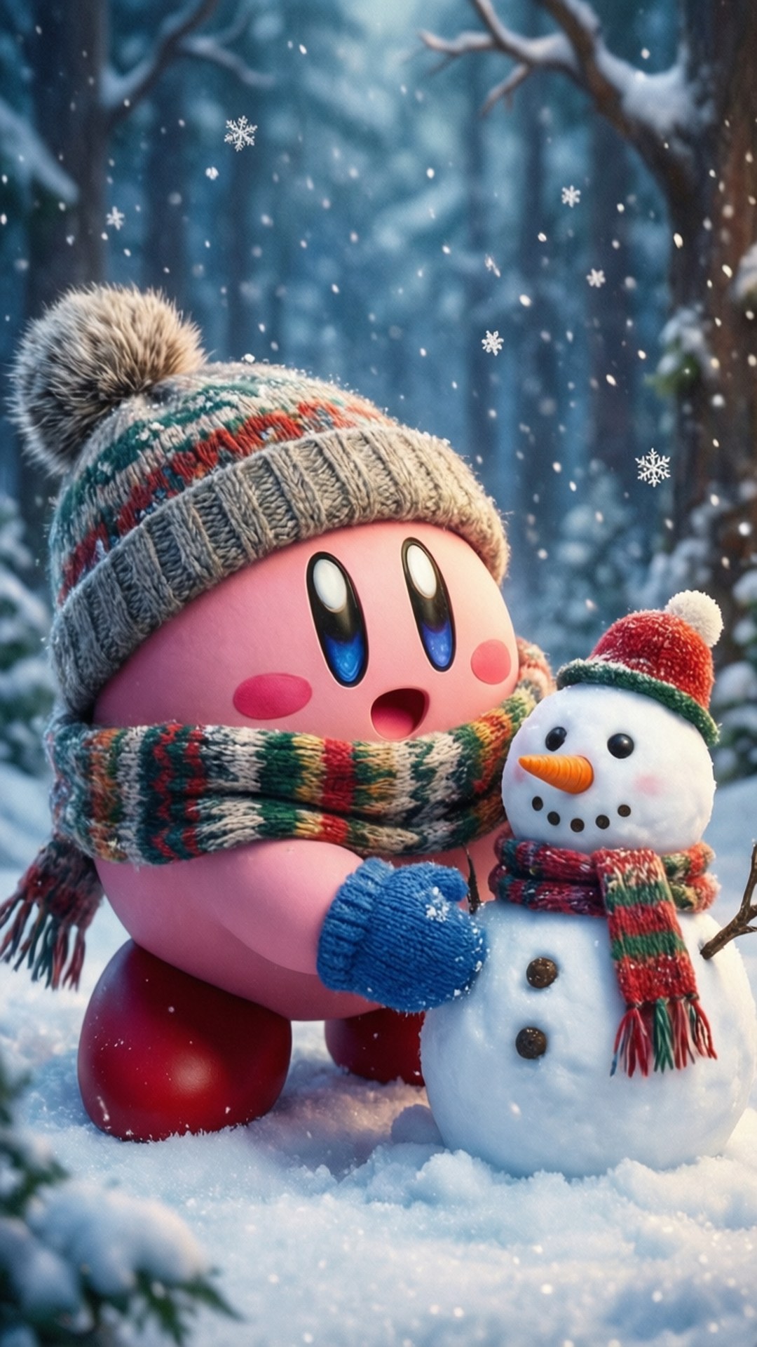 卡比玩雪樂趣 壁紙
