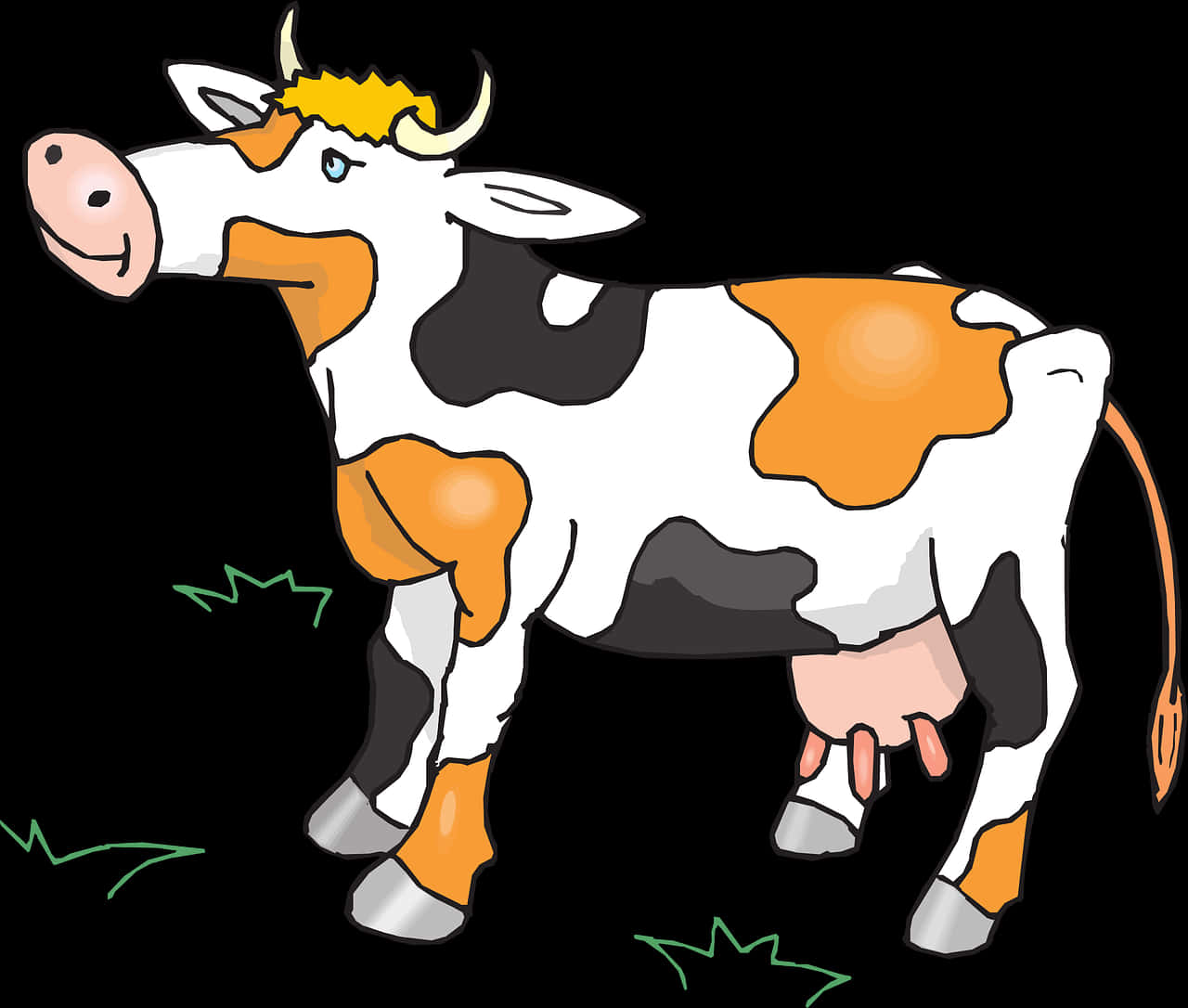 卡通乳牛插畫 壁紙