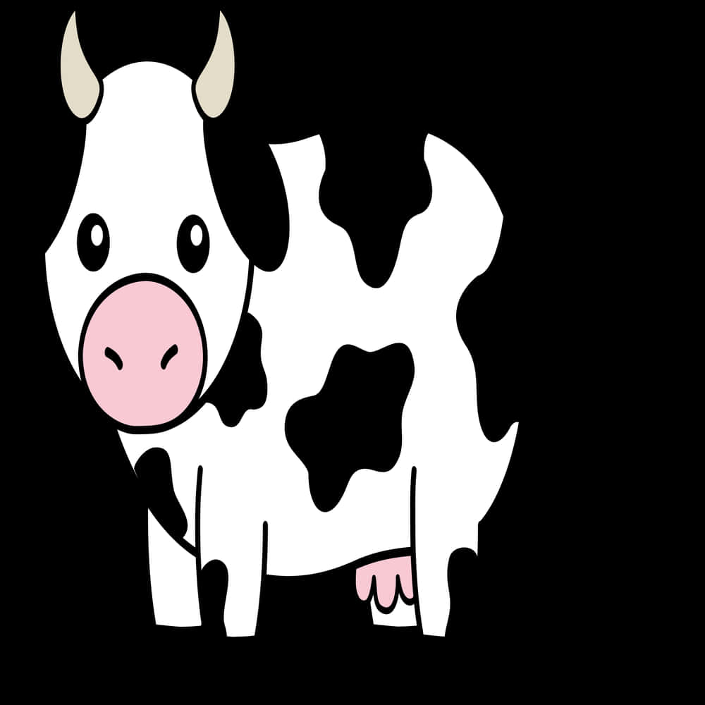 卡通乳牛插畫 壁紙