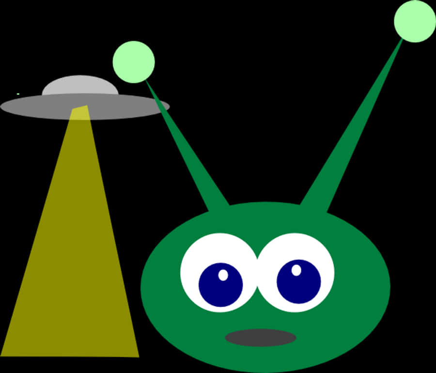 卡通外星人與UFO 壁紙