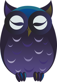 卡通夜梟圖案 壁紙