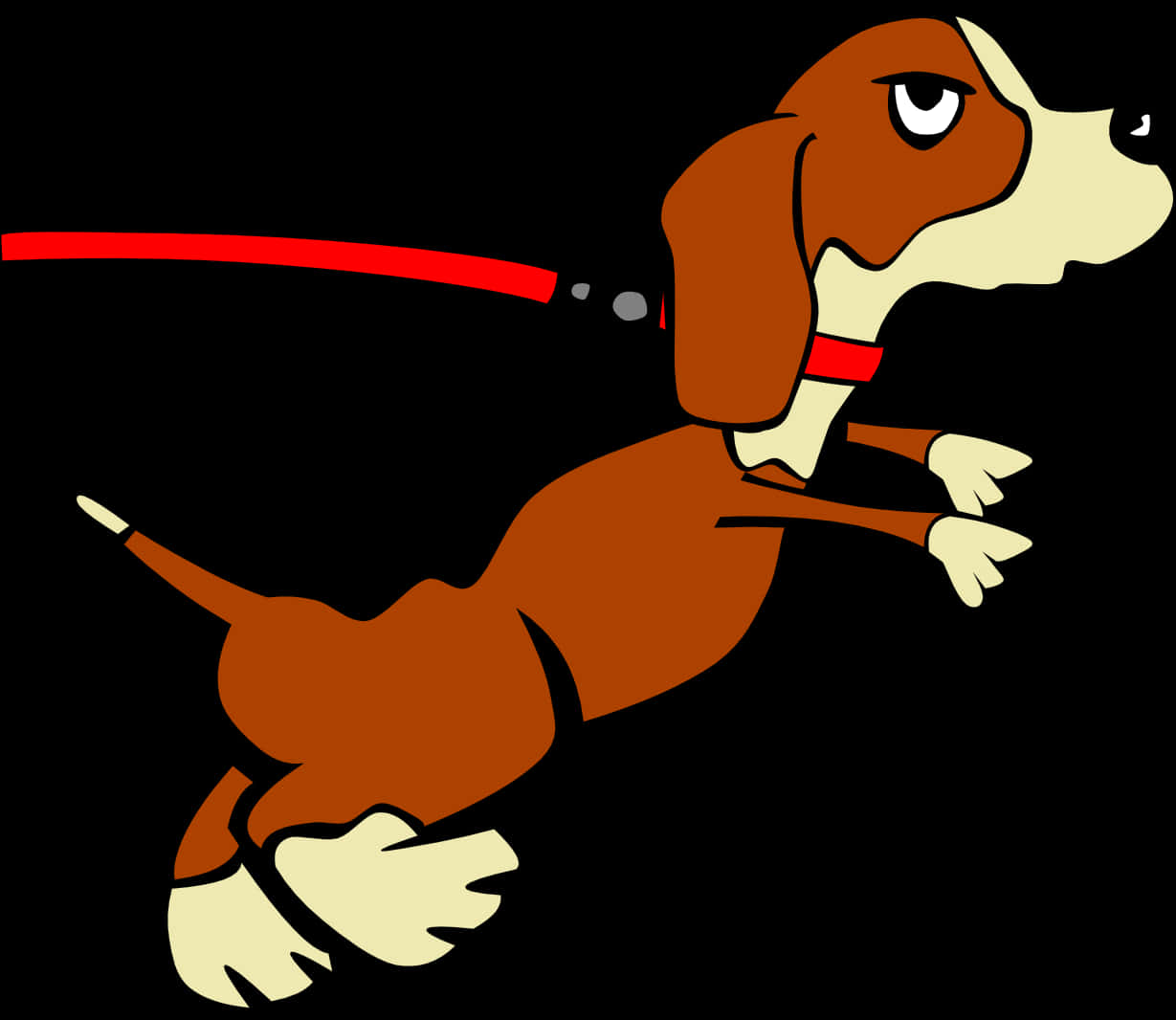 卡通巴吉度獵犬跳躍 壁紙