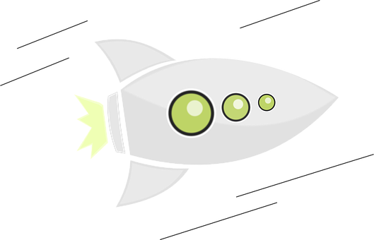 卡通火箭黑色背景 壁紙