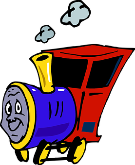 卡通火車角色插圖 壁紙
