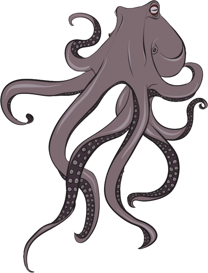 卡通章魚插圖 壁紙
