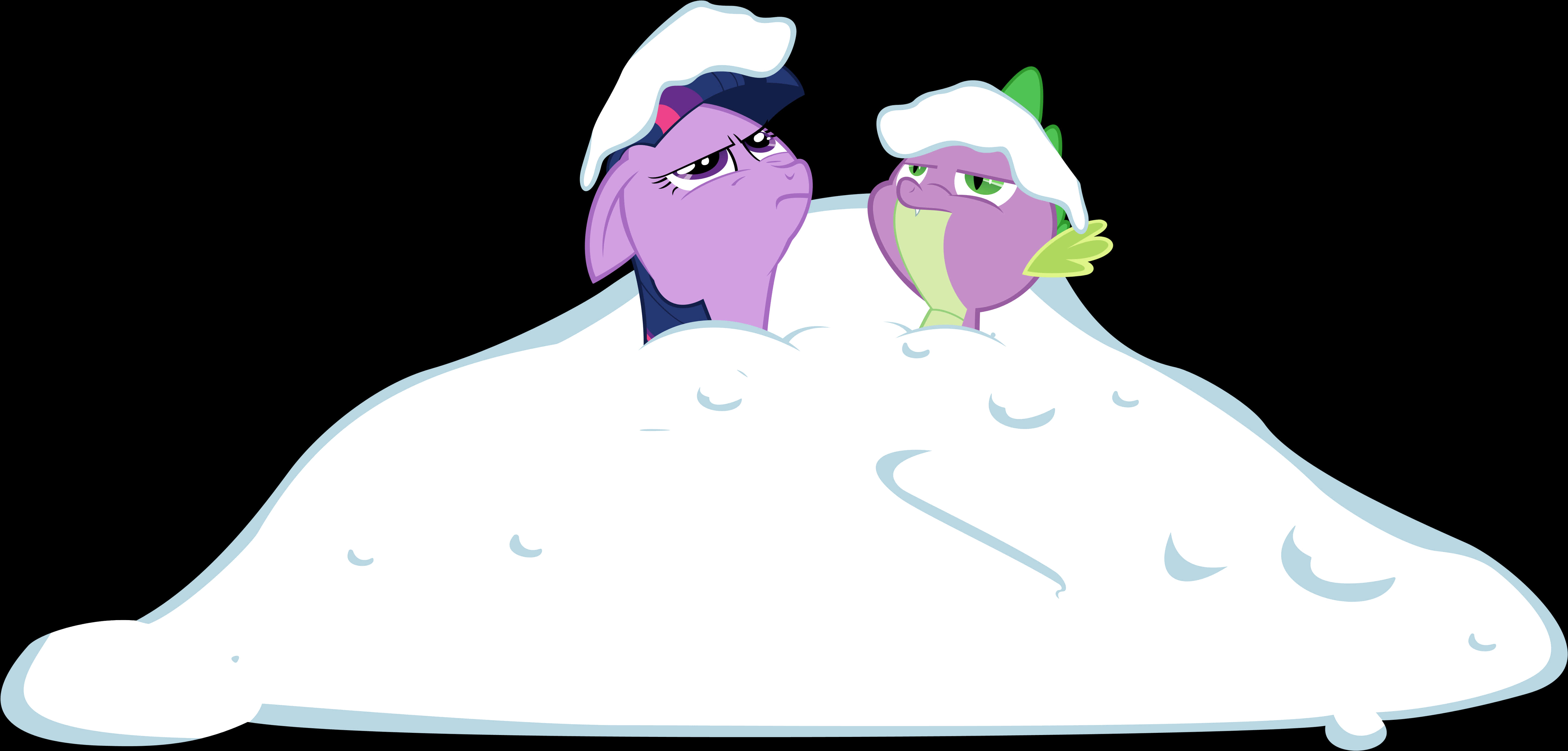 卡通角色被埋在雪中 壁紙