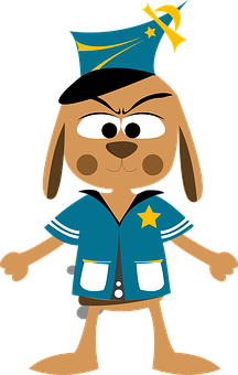 卡通警犬角色 壁紙