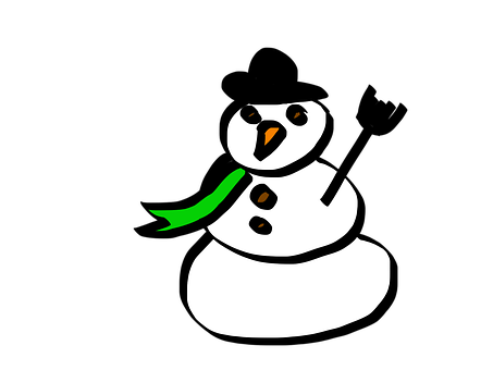 卡通雪人黑色背景 壁紙