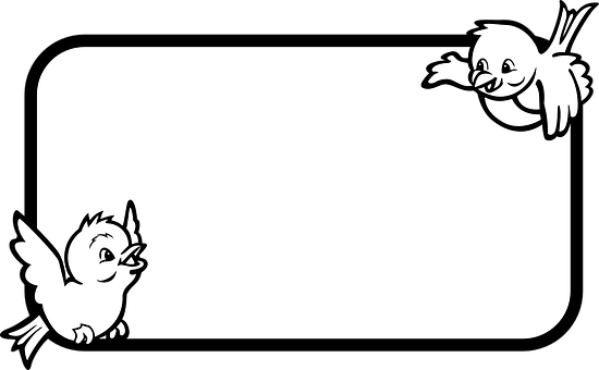 卡通鳥類相框 壁紙