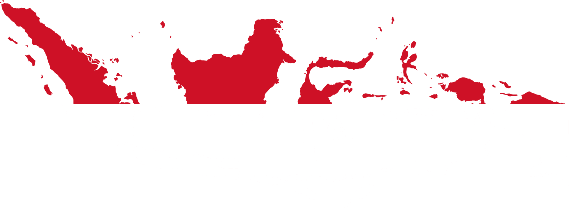 Indonesia Map 桌布 壁紙 — 印尼輪廓疊加其紅白國旗，採用大膽圖形風格。
