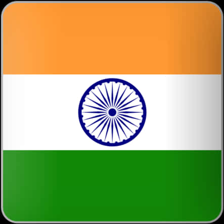 India Flag 桌布 壁紙 — 印度國旗，有藏紅花、白色和綠色的水平條紋，白色條紋中央有一個海軍藍色的阿育王法輪。
