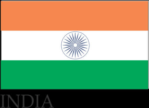 India Flag 桌布 壁紙 — 印度國旗展示三條水平條紋，分別為藏紅花、白色和綠色，中央有一個海軍藍色的阿育王法輪。