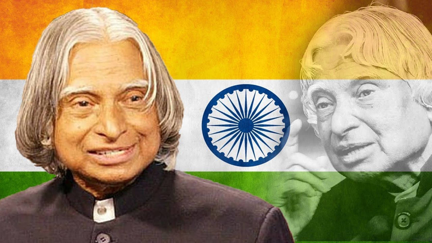 Indian 桌布 壁紙 — 印度首任總統拉金德拉·普拉薩德博士和總理英迪拉·甘地的合成肖像，以印度國旗為背景。