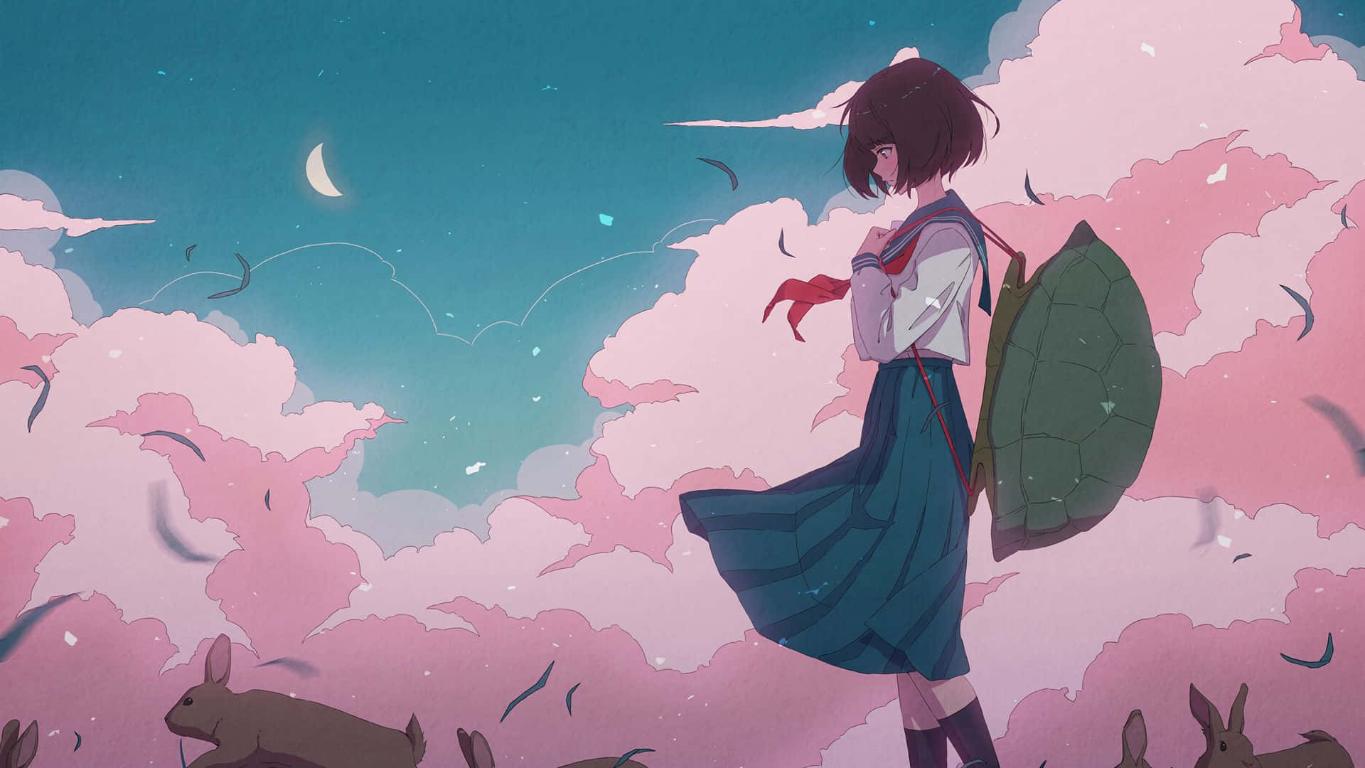 可愛動漫背景 壁紙